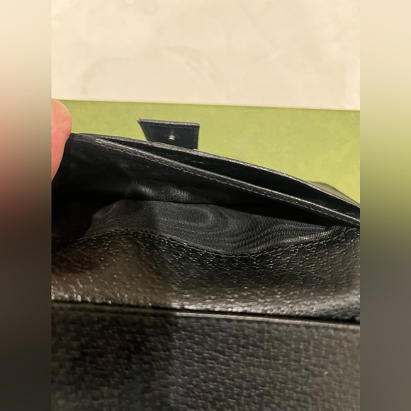 Auth Gucci Monogram Black Coated Canvas Wallet w Silver Hardware, Pre-owned cond - Picture 12 of 13
